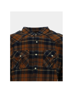 Chemise à carreaux western marron homme - Rms 26