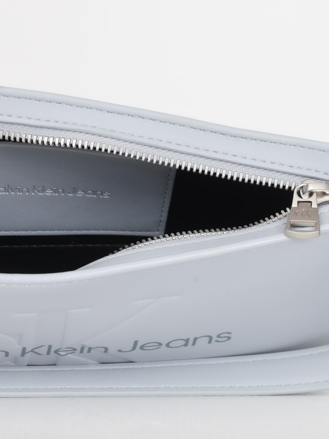 Sac à main sculpted gris clair femme - Calvin Klein Jeans