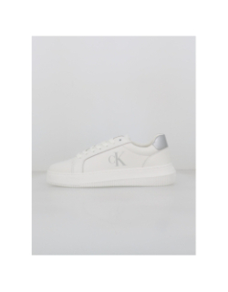 Baskets chunky cupsole blanc argent femme - Calvin Klein Jeans