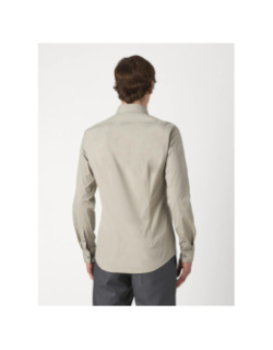 Chemise poplin stretch slim gris homme - Calvin Klein