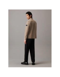 Surchemise en sergé boxy marron homme - Calvin Klein