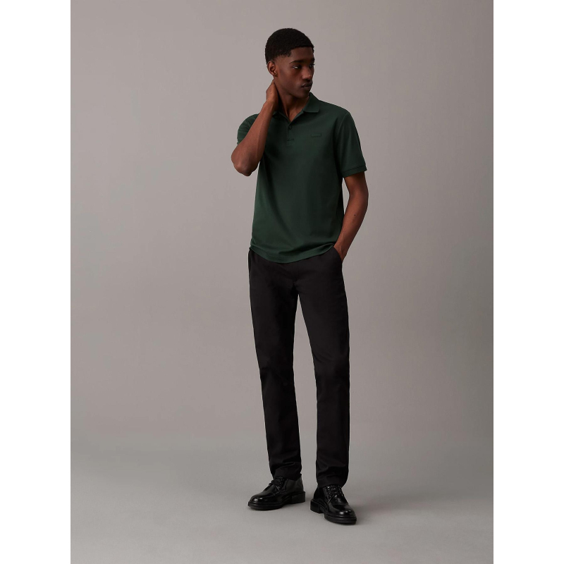 Polo slim fit liquid touch vert homme - Calvin Klein