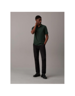 Polo slim fit liquid touch vert homme - Calvin Klein