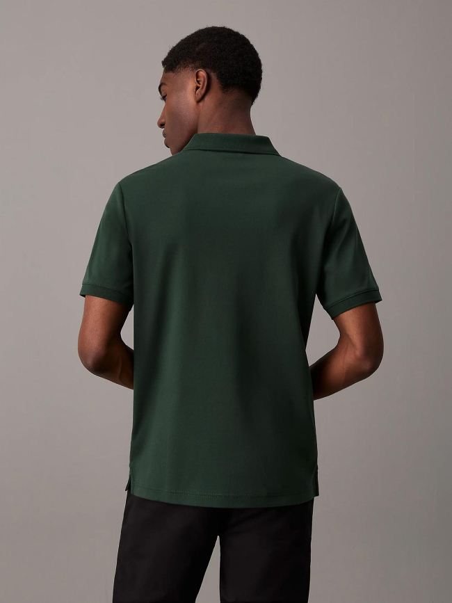 Polo slim fit liquid touch vert homme - Calvin Klein