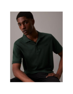 Polo slim fit liquid touch vert homme - Calvin Klein