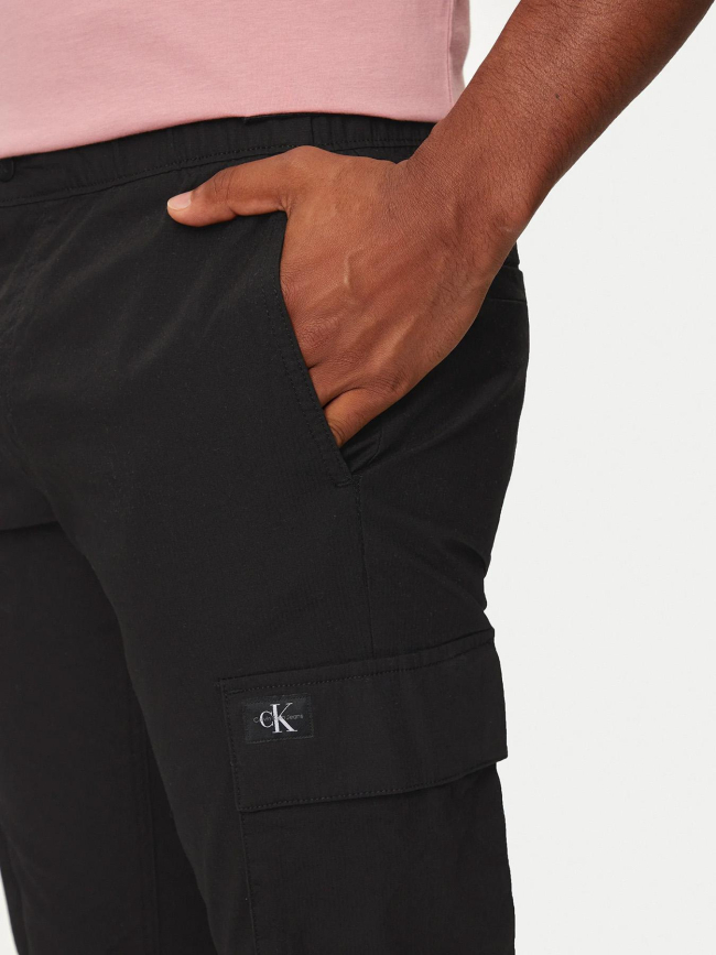 Pantalon cargo skinny en ripstop noir homme - Calvin Klein Jeans