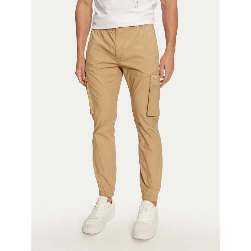 Pantalon cargo skinny beige homme - Calvin Klein Jeans