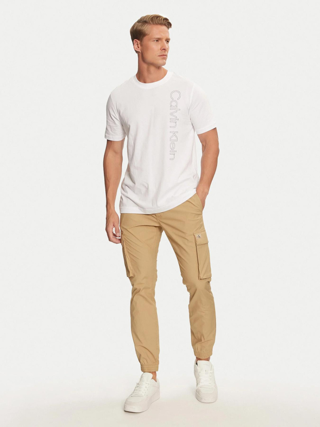 Pantalon cargo skinny beige homme - Calvin Klein Jeans