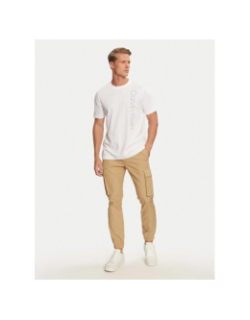 Pantalon cargo skinny beige homme - Calvin Klein Jeans