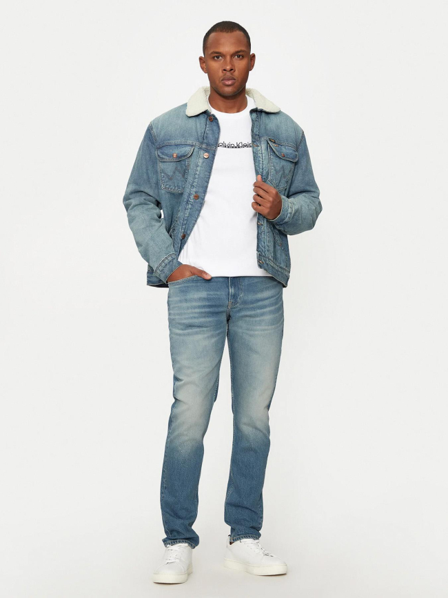 Jean slim tapper délavé bleu homme - Calvin Klein Jeans