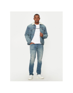 Jean slim tapper délavé bleu homme - Calvin Klein Jeans