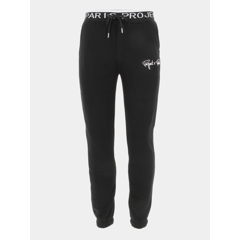 Jogging uni logo brodé noir enfant - Project X Paris