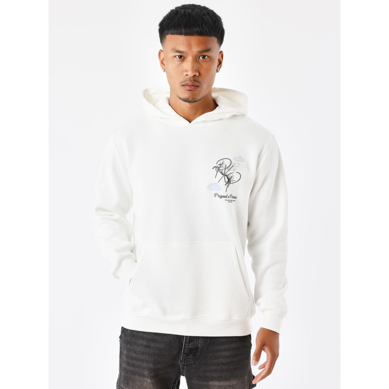 Sweat à capuche cheval pégase blanc homme - Project X Paris