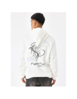 Sweat à capuche cheval pégase blanc homme - Project X Paris