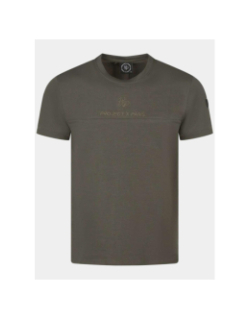 T-shirt double logo brodé kaki homme - Project X Paris