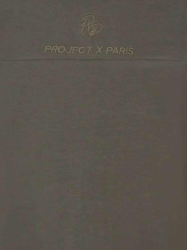 T-shirt double logo brodé kaki homme - Project X Paris