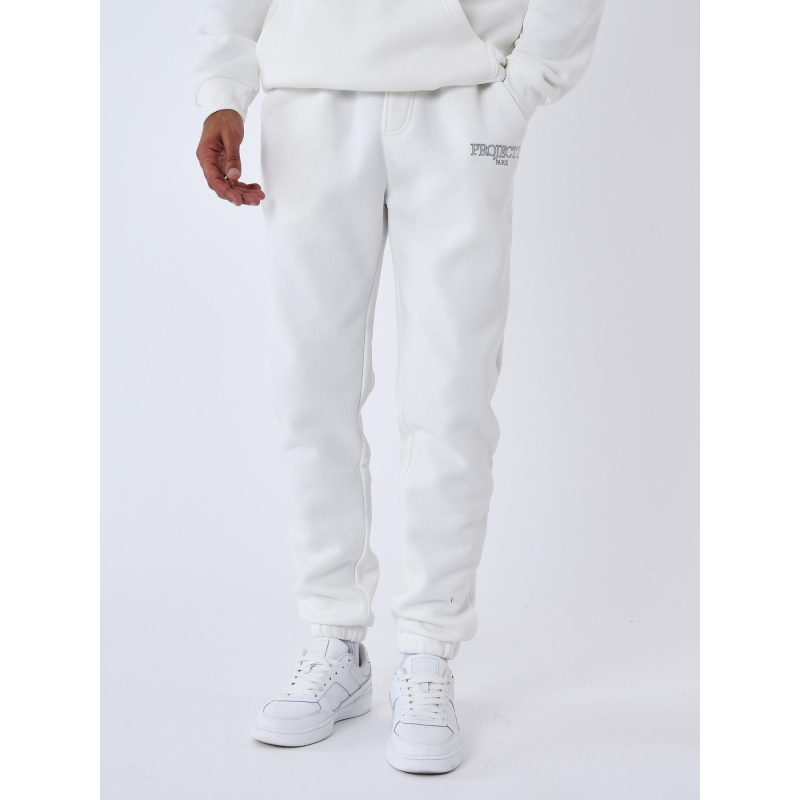 Pantalon de Jogging brodé blanc homme - Project X Paris