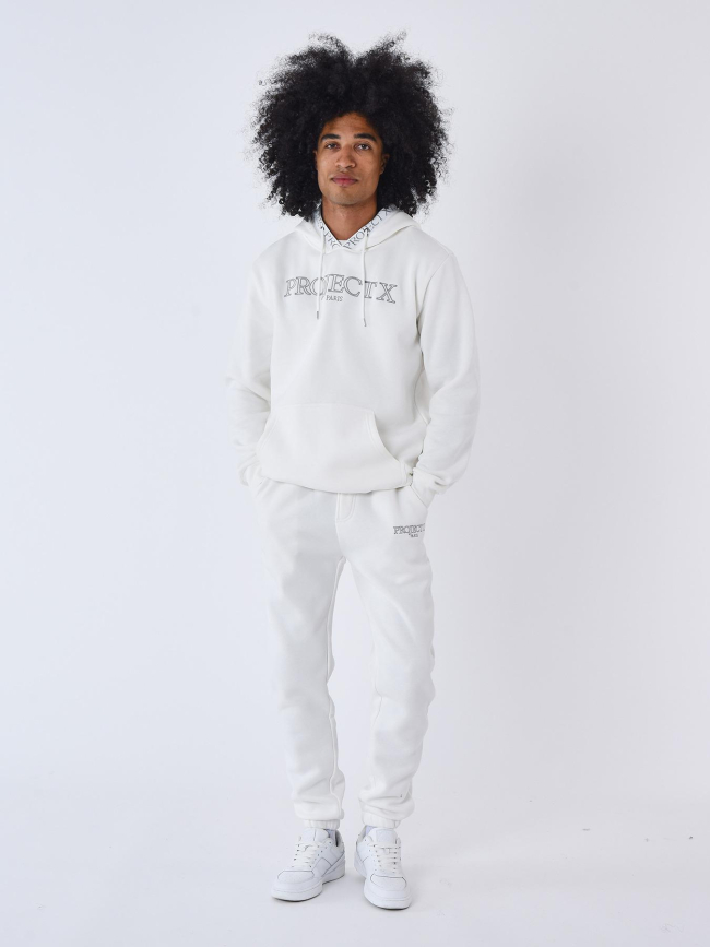 Pantalon de Jogging brodé blanc homme - Project X Paris