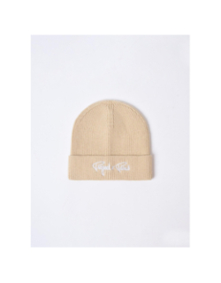 Bonnet logo brodé beige - Project X Paris