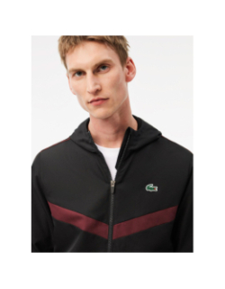 Veste de survêtement tennis monogramme noir homme - Lacoste
