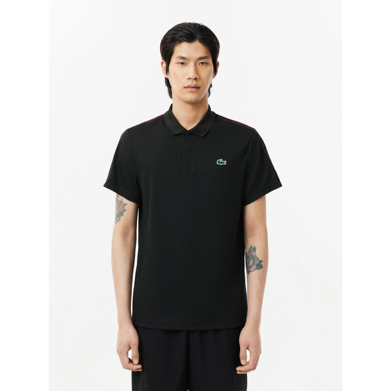 Polo sport regular logo noir homme - Lacoste