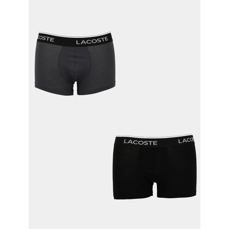 Pack de 2 boxers cotton stretch noir et gris homme - Lacoste