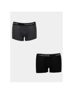 Pack de 2 boxers cotton stretch noir et gris homme - Lacoste