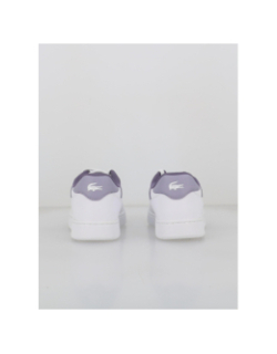 Baskets t-clip set blanc violet enfant - Lacoste