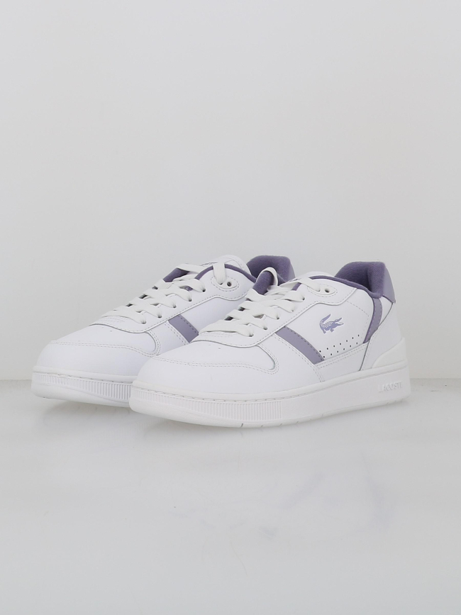 Baskets t-clip set blanc violet femme - Lacoste