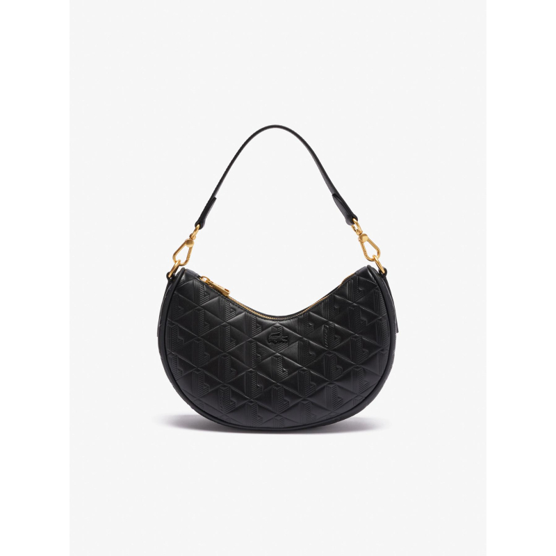 Sac lune maheki en cuir embossé noir femme - Lacoste