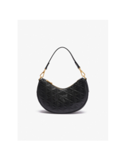 Sac lune maheki en cuir embossé noir femme - Lacoste