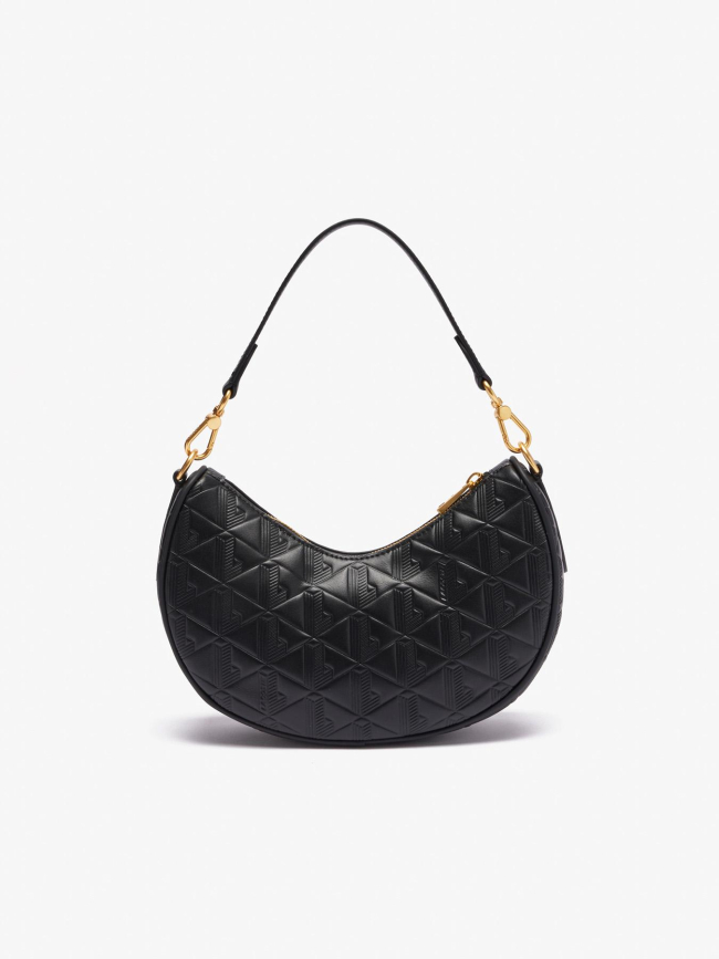 Sac lune maheki en cuir embossé noir femme - Lacoste