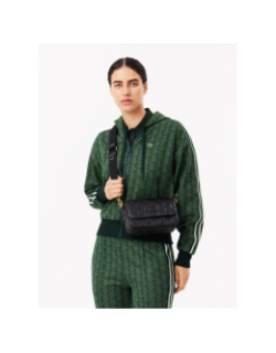 Sac bandoulière maheki en cuir embossé noir femme - Lacoste