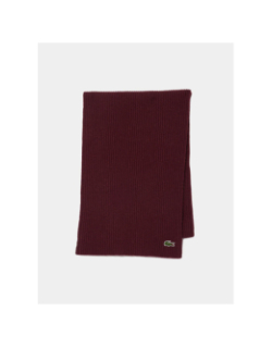 Écharpe côtelé en laine core essentials bordeaux - Lacoste
