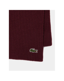 Écharpe côtelé en laine core essentials bordeaux - Lacoste