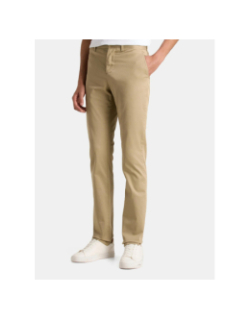 Pantalon chino slim fit en coton stretch beige homme - Lacoste