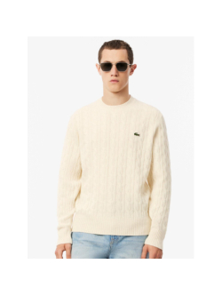 Col Rond Pull Lacoste Cachemire Homme Pull Col Rond Torsadé En
