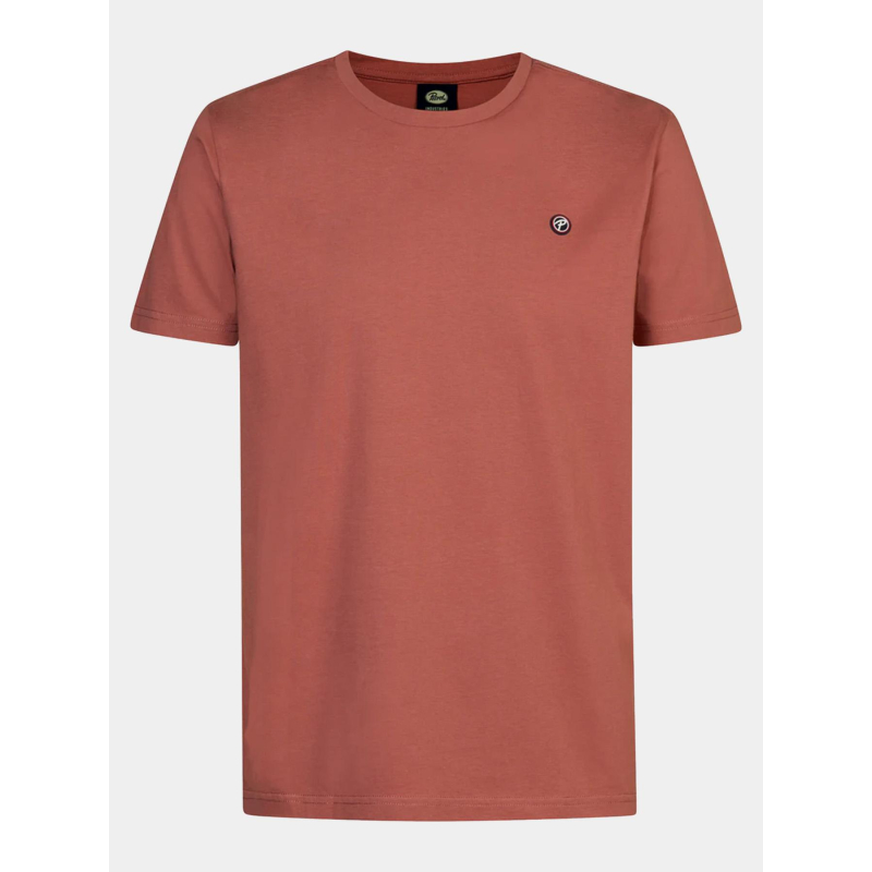 T-shirt à manches courtes badge rose homme - Petrol Industries
