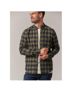 Chemise à carreaux pieter kaki homme - Deeluxe