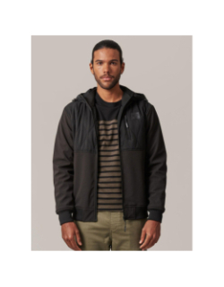 Blouson bi-matière flay noir homme - Deeluxe