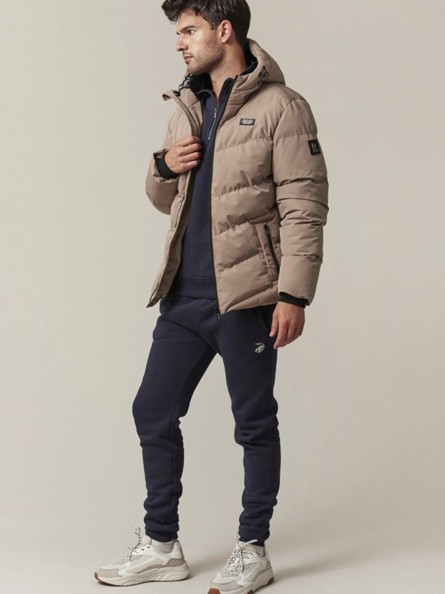 Doudoune intérieur fourré marron homme - Deeluxe