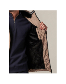 Doudoune intérieur fourré marron homme - Deeluxe