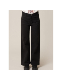 Jean large en denim lizette noir femme - Deeluxe