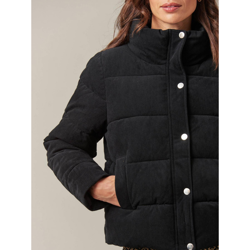 Veste doudoune en velours côtelé noir femme Deeluxe wimod