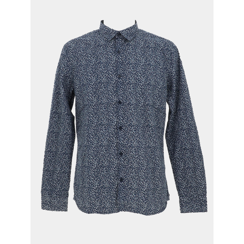 Chemise manches longues imprimés bleu homme - Teddy Smith