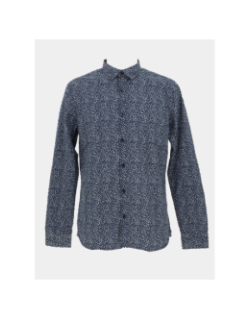 Chemise manches longues imprimés bleu homme - Teddy Smith
