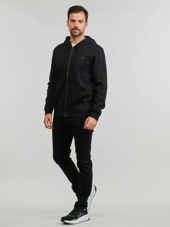 Sweat à capuche zippé ciglass little noir homme - Teddy Smith