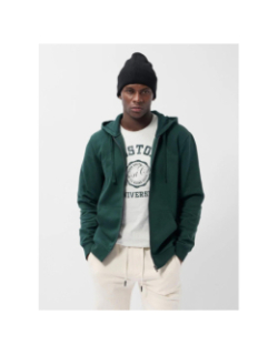 Sweat à capuche zippé ciglass little vert homme - Teddy Smith