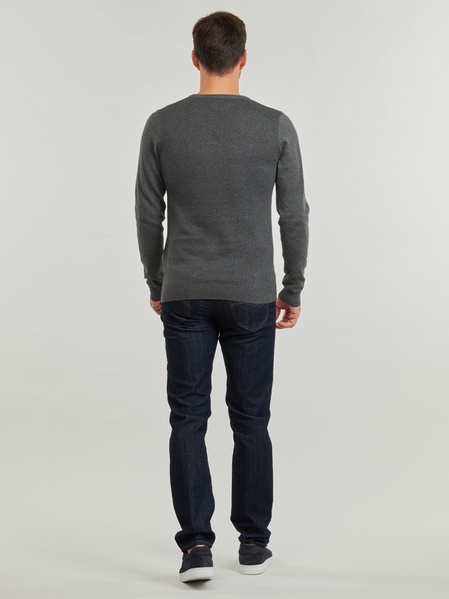 Pull fin à col en v pulser 3 anthracite homme - Teddy Smith