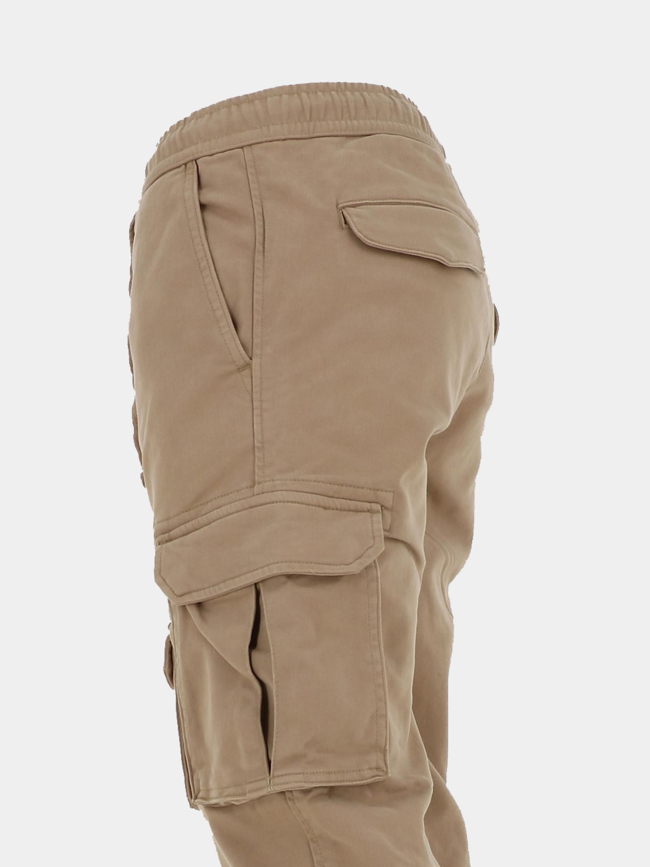 Pantalon cargo p-davis beige homme - Teddy Smith